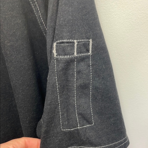 Bulwark FR Black Polo Shirt with Textured Fabric and Contrasting Collar - Picture 6 of 7